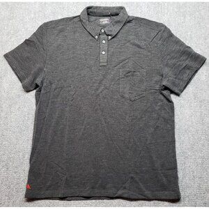 UNTUCKit Madiran Polo Shirt Mens XL Charcoal Gray Short Sleeve Front Pocket New
